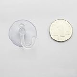 Transparente Mehrzweck-Haken mit Saugfuß für schnellen Aufbau in Mieteinheiten, bei denen Änderungen eingeschränkt sind (3 cm)