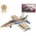 Dlong 3D DIY Assembly Construction Jigsaw Puzzle Handmade Educational Woodcraft Set F18 Hornet Navy Plane Model Kit Toy for Adult and Children