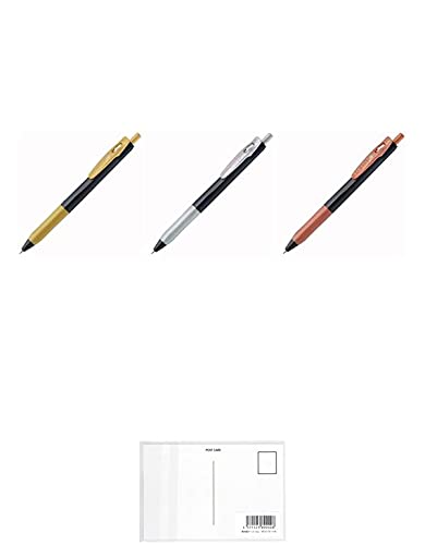 ゼブラ サラサクリップ 0.5mm デコシャインカラー JJ15 【金・銀・銅 3色セット】+ 画材屋ドットコム ポストカードA ゼブラ サラサクリップ 0.5mm デコシャインカラー JJ15 【金・銀・銅 3色セット】+ 画材屋ドットコム ポストカードA