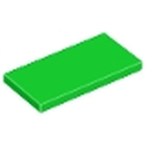 LEGO Tile 2 x 4, Part 87079 (Bright Green, 10, count)