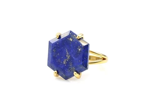 Bague en Lapis Lazuli pour femme, bijoux en pierres véritables