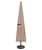 ULTCOVER Patio Umbrella Cover - 600D Waterproof Outdoor Market Umbrella Cover - Fits Market Umbrella Up to 12 Feet