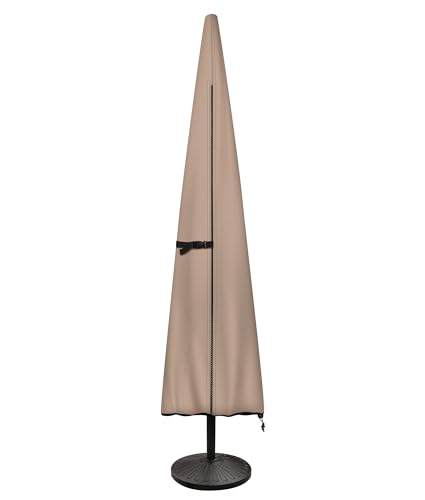 ULTCOVER Patio Parasol 600D Waterproof Outdoor Market Umbrella Cover - Fits Market Umbrella Up to 12 Feet