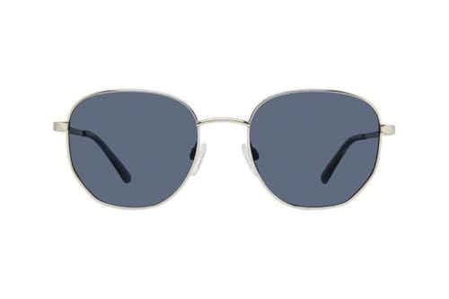 PRIVÉ REVAUX Mens Nite Bird/S Round Sunglasses, Silver, 53mm