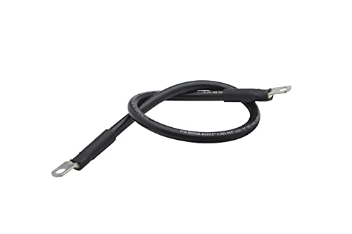 Seachoice Cable de grado marino de 4 AWG, negro, 2 pies.
