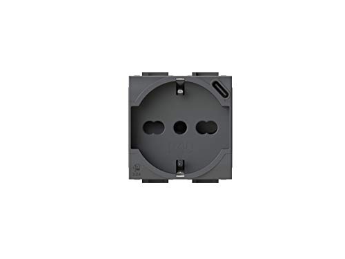 Prise Schuko P40 avec USB 3A et Type C compatible Bticino LivingLight Anthracite - 3