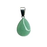 LLUXIA Pendentif en Aventurine Verte – Pierre Naturelle Goutte Minimaliste – Apaisement & ...
