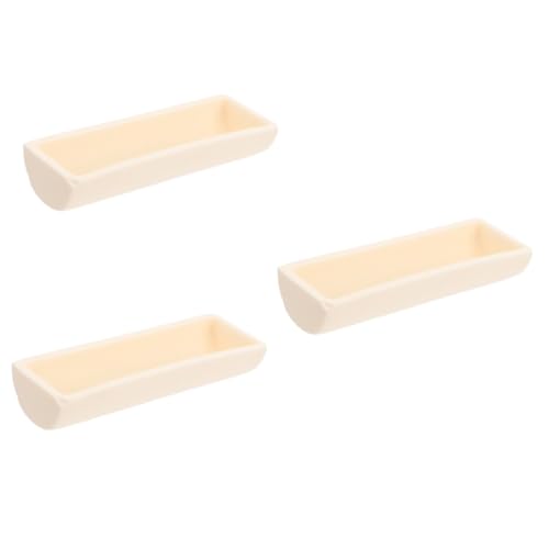 KICHOUSE 3pcs Aluminum Crucible Tube Furnace Semicircle Dish Melting Furnace Equipment