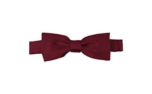 Romario Manzini Solid Maroon Kid's Pre-Tied Bow Tie