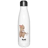Mr. & Mrs. Panda Trinkflasche personalisiert Insolvenzverwalterin Herz - Personalisierte Geschenke, Thermoskanne, Wasserflasche, Thermosflasche, Geschenk