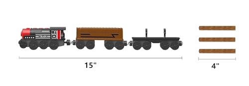 motorized train for wooden track 3pcs train toy set for 3 4 5years old boy girl toddlers battery powered train compatible with thomas amp friends brio and chuggington