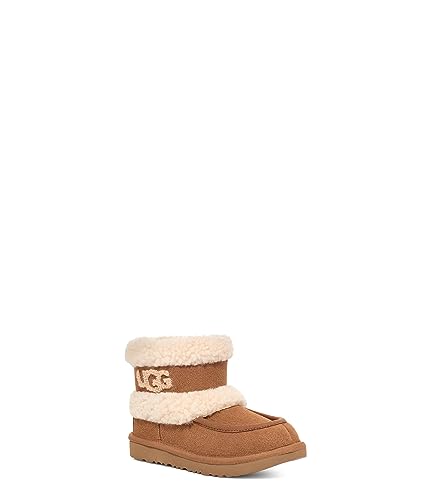 UGG Bottes Ultra Mini Fluff pour fille en peau de mouton retournée rose