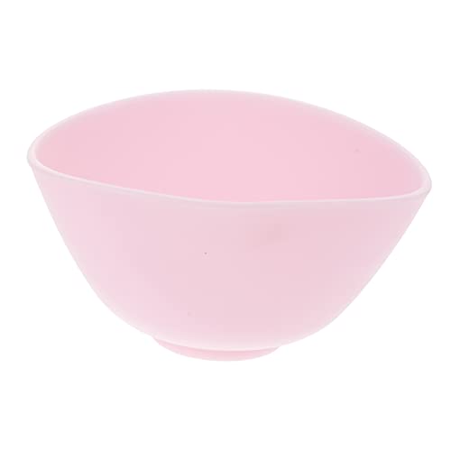 Tazón de silicona rosa 8x5 cm para mascarillas faciales DIY miniatura 1