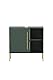 Schildmeyer Kent Waschbeckenunterschrank 151133, waldgrün/Gold, 65,3 x 33,1 x 63,3 cm