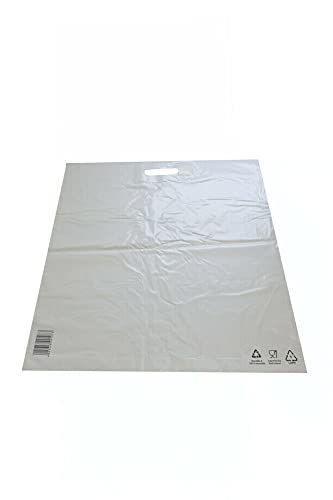 Tragetaschen LDPE COEX weiss 55 x 60 + 5 cm - 50 mµ (250 Stück)