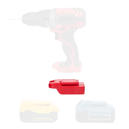 BATFRTOLS Adapter for Bauer 20V Max Cordless Tools Compatible with De Walt & Hercules 20V Max Batteries for Power Supply NO Charging Function Adapter Only 1 Pack Red