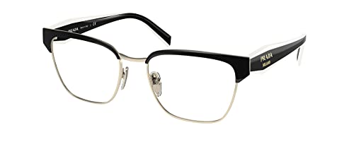 Prada PR 65YV 18A1O1 Black Metal Irregular Eyeglasses 53mm