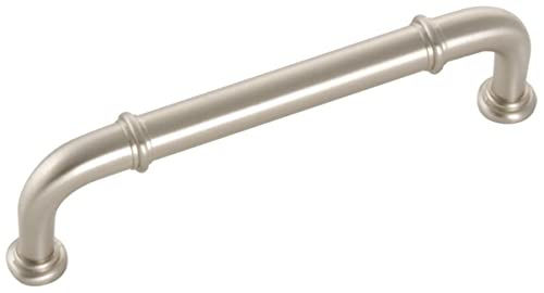 Hickory Hardware 10 Pack Solid Core Kitchen Cabinet Pulls, Luxury Cabinet Handles, Hardware for Doors & Dresser Drawers, 3-3/4 Inch (96mm) Hole Center, Stainless Steel, Cottage Collection