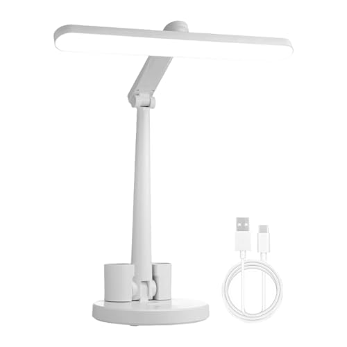 Lampada da scrivania con LED, lunga durata protezione degli occhi regolabile, 3 modalità di luminosità, ricarica USB per camera da, ufficio, casa, scuola, lettura, studio, lavoro, scrittura