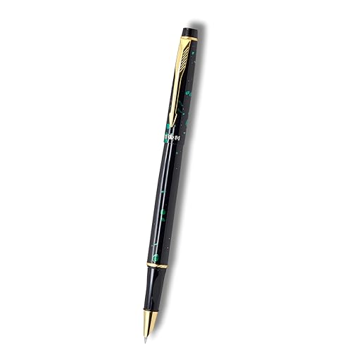 Image of Venti Fountain Pen - Metal Luxury Pen, Schmidt Nib (Medium), Best Pen Gift Set for Men & Women, Professional, Executive, Office, Nice Pens,Return Gift (F621-Marble Green)