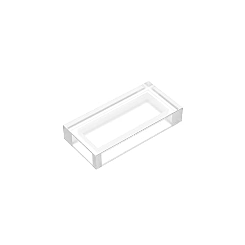 Gobricks GDS-566 Tile 1 x 2 with Groove Compatible with Lego 3069 30070 All Major Brick Brands Toys,Building Blocks,Technical Parts,Assembles DIY (40 Trans-Clear(180),50 PCS)