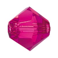 Preciosa MC Bead Rondelle Xilion Bicone 5.7 x 6 mm Fuchsia (Bicone Preciosa MC Bead Rondelle Xilion Pink) (Pack of 24)