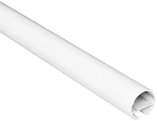 Gardinia Barra de Cortina con riel Interior, diámetro 20 mm, Blanco, 120 cm, Metal