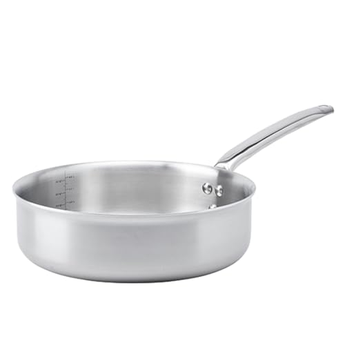 De Buyer - Sauteuse à bords droits en inox 3 couches ALCHIMY - 28 cm - Fabriquée en France,...