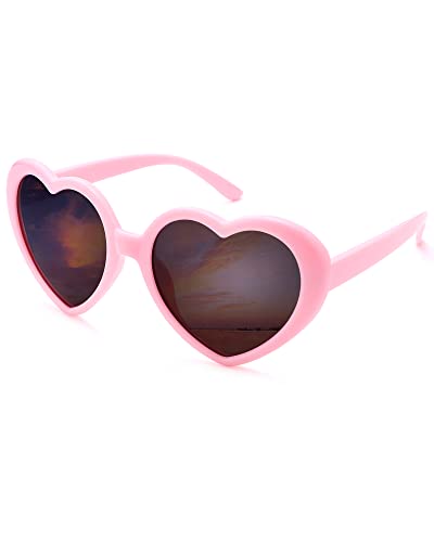 Pro Acme Trendy Heart Sunglasses for Women Oversized Vintage Lovely Sun Glasses Shade Polarized 55MM