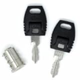 (Chrome) Replacement Lock Core Kit Includes 2 Keys for Cyber Lock CC0001