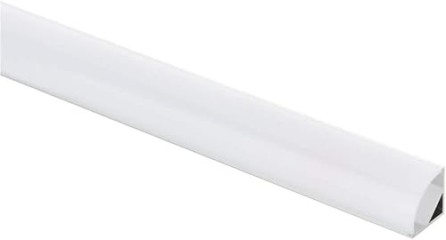 National Lighting Slim Surface Aluminium LED Profile with Frosted Diffuser IP20 - Surface Mounted Channel Extrusion with White Cover for LED Tape - Suitable for Under Cabinet, Shelf, Table | 2 Meters