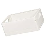 SEWACC Caja Organizadora Plegable de Plástico Blanco Grande Cesta de Almacenamiento Multifuncional para Escritorio Conservador Creativo para Artículos Diversos el Hogar