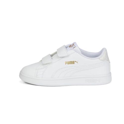 PUMA Kids Girls Smash V2 Metallics V Slip On Sneakers Shoes Casual - White3