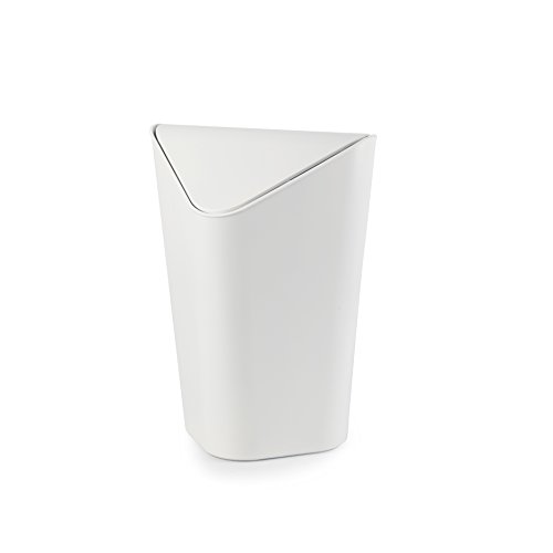 Caneca de basura cuadrada con tapa abatible 5L
