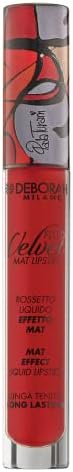 Deborah Milano – Fluid Velvet Mat Lipstick, N.7 Fire Red Painted by Paola Turani, Rossetto Liquido Effetto Matte a Lunga Tenuta, Dona Labbra Soffici e Idratate, 4.5 gr
