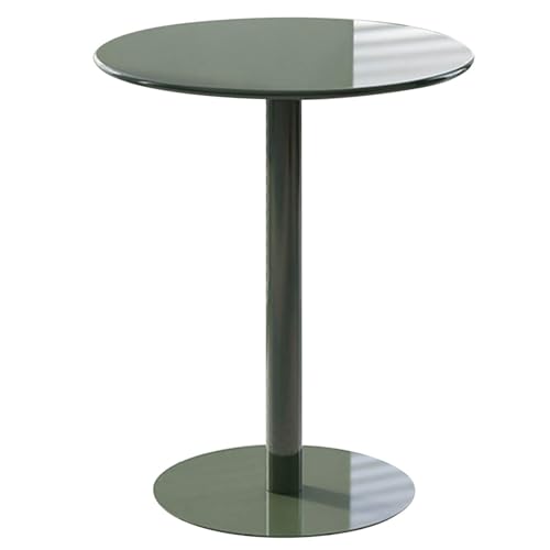 AYVADA Mesa de Barra de Hierro de Metal, Mesa Auxiliar pequeña, Mesa de Comedor Verde, Mesa Redonda pequeña de Oficina, Mesa de refrigerio con Capacidad para té para Dormitorio, balcón (40x40x50cm)