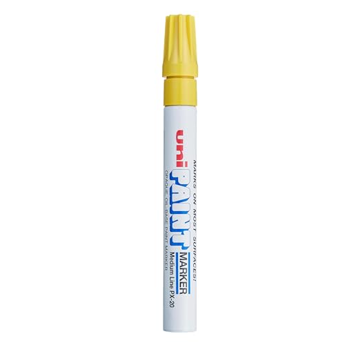 uni Paint PX-20 Oil-Based Paint Markers, Medium Line (1.8-2.2mm), Yellow