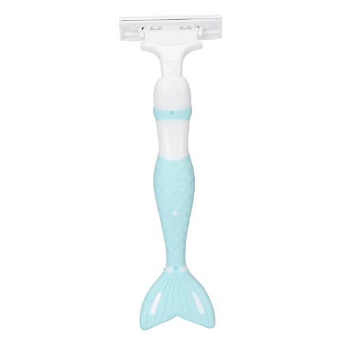 Segurança feminina, manual de segurança, formato de cauda de peixe verde lâmina de aço inoxidável pa