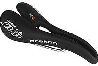 Selle SMP Drakon - Sillín de bicicleta, negro, cuero, microfibra Lorica, para hombre, pelvis de ancho medio