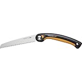 Fiskars Plus Klappsäge, Für dicke Stämme und Äste, 3 Schneidpositionen