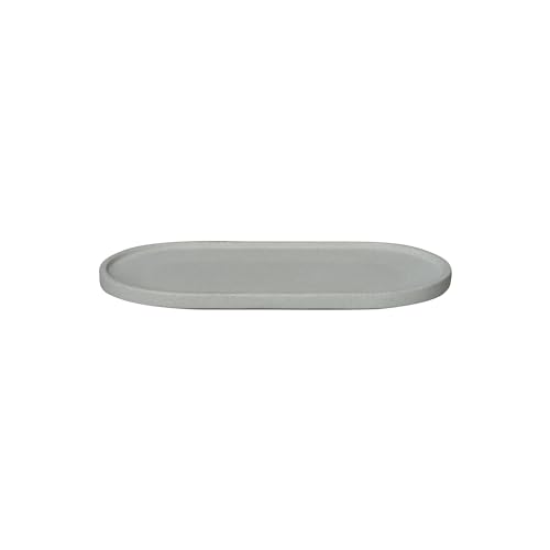 blomus Ablageschale CRETO | Farbe Micro Chip | 9L x 17,5B x 1,5H cm | Dekotablett aus Beton | rutschfestes Tablett in Grau