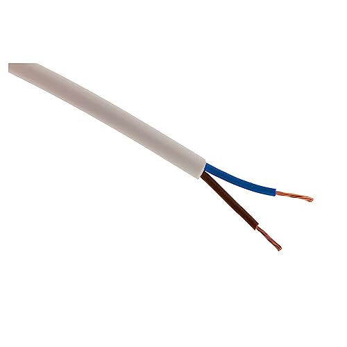 Zenitech - Stromkabel H05VV-F 2x 1mm weiß - 10m