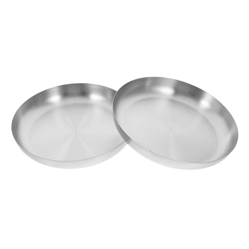 ABOOFAN Stainless Steel Snack Tray Camping Food Tray Dinner Dishes Elegant Design Easy to Clean