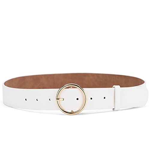 Classic Round Buckle Ladies Wide Belt Women's Female Casual Leather Belts For Jeans2