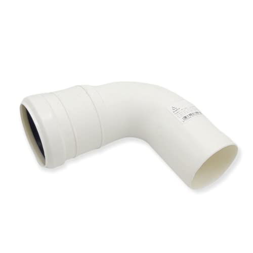 STABILE CURVA D.60 90° IN PPS PPH PER CALDAIA A CONDENSAZIONE CANNA FUMARIA