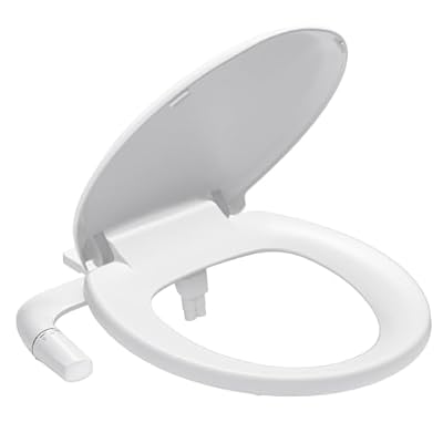 SAMODRA Bidet Toilet Seat Bundle with Soft Close - Non-Electric Dual Nozzle System, Quick-Release for Easy Installation & Clean (Round Seat & Bidet Bundle)