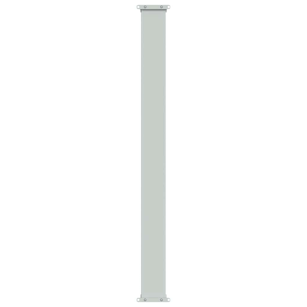 100 x 500 cm Retractable Side Awning, Cream Polyester Privacy | Cuenta con un marco de acero gris duradero para proporcionar protección contra el viento y el sol para tu balcón