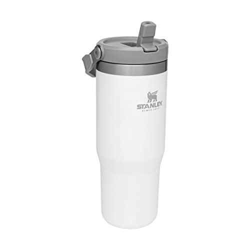 Image of Stanley IceFlow Flip Straw Tumbler with Handle 30 oz | Twist On Lid and Flip Up Straw | Leak Resistant Water Bottle | Insulated Stainless Steel |BPA-Free | Polar