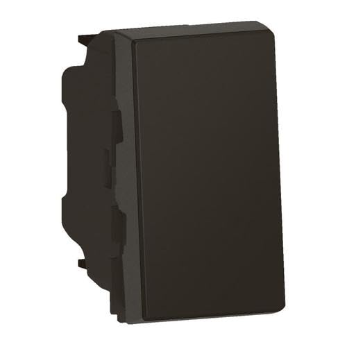 Legrand 079101L Mosaic Two-Way Switch, 10AX, 250V, Easy-Led, 1 Module, Matte Black