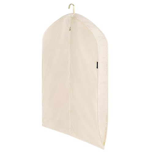Premium Garment Bags with Zipper - Enclosed Hanging Clothes Covers with Handle Holes for Coats Jackets and Shirts